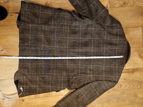 Brown and Black Plaid Oversized Blazer Women's Size M H&M - Picture 7 of 8