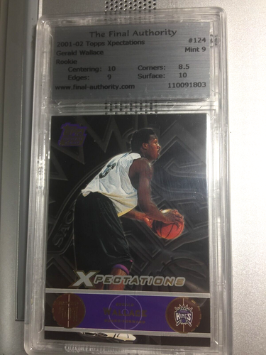 Gerald Wallace 2001 Topps Xpectations #124 GRADED MINT 9 FINAL AUTHORITY