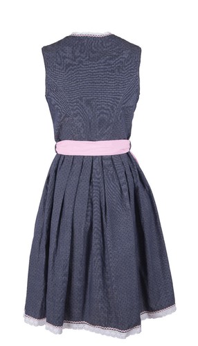 Dirndl Luisa Trachtenkleid Damendirndl 2-teilig blau hochgeschlossen - Bild 2 von 3