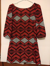 Bella D Women Red/Blak/Gray Casual Dress, Tunic, #953