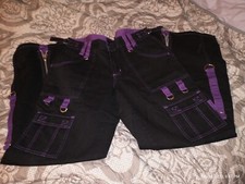 TRIPP NYC black/Purple goth vintage pants from HOT TOPIC AF63326 sz9 100 cotton