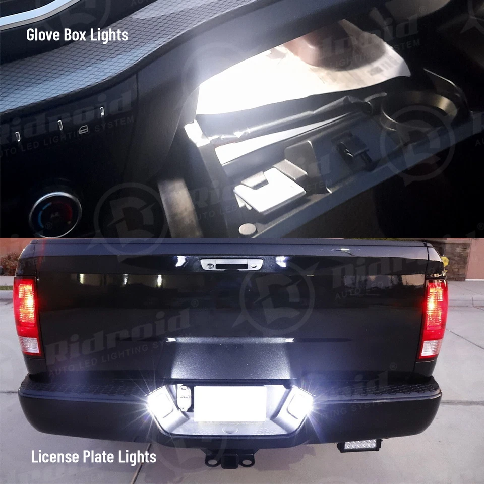 Kit de paquete de luces interiores LED blancas para GMC Sierra 1500 2500 3500 1999-2013 Foto 4 de 4