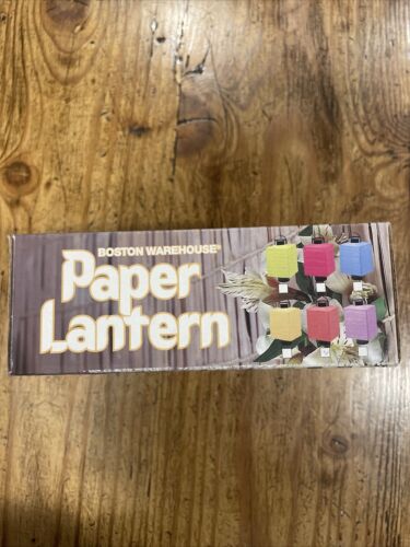 New Red Japanese Style Battery Powered Rectangle Paper Lantern 5”x5”x5” - Picture 3 of 6