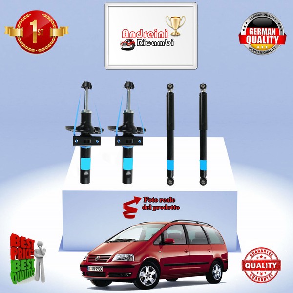 Set 4 StoßDäMpfer Vorderseite + Heck VW Sharan 1.9 Tdi 96KW 130CV Von 2003->-image