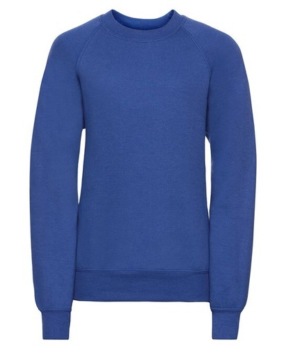 Personalised Custom Russell Kids Raglan Sleeve Sweatshirt Uniform Pullover 7620B - Picture 15 of 22
