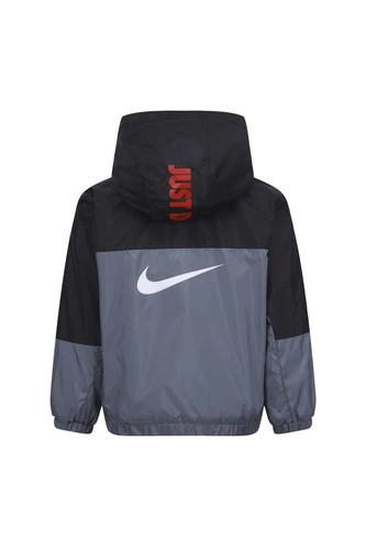 New Nike Boy's Size 4 Fleece Lined Water Repellent Jacket Red Gray Black 86K992 - Picture 6 of 6