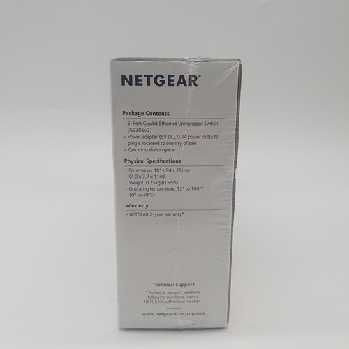 Netgear GS305 5-Port Gigabit Ethernet Unmanaged Switch 300 Series - Afbeelding 4 van 8