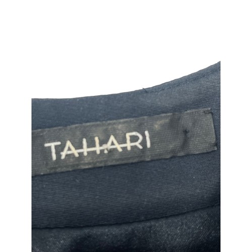 Tahari Womens Sleeveless Navy Sheath Dress Size 10 Cotton Blend 28i - Picture 3 of 11