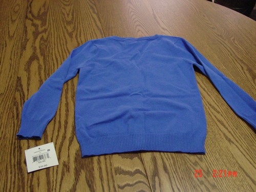 Girls Blue Cardigan Sweater by Falls Creek - Picture 3 of 3