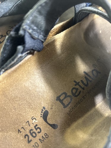 Sandalias betula birkenstock de cuero azul con tiras con tachuelas para mujer 10 - Imagen 6 de 13