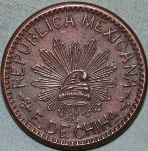 Mexican Revolutionary War Chihuahua Copper 10 Centavos Mexico 1915