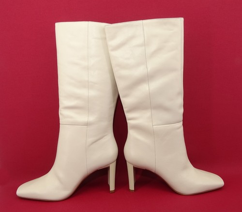 ALDO LILLE Botines Botas Botas Mujer Zapatos Blanco Crema Cuero T. 40 - Imagen 6 de 14