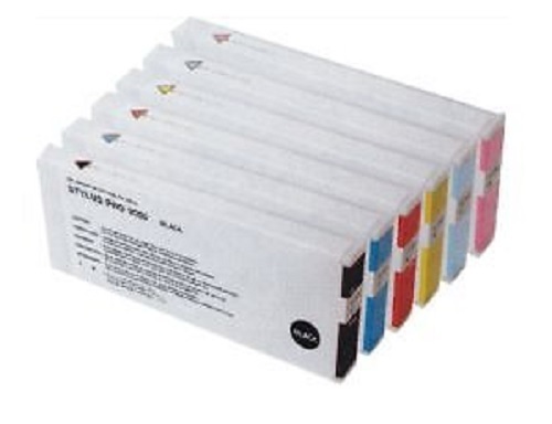 7 X Encres Cartouches Pour Epson Stylus Pro 9600 7600 4000 - 220ml UV Cartouches - Photo 1/1