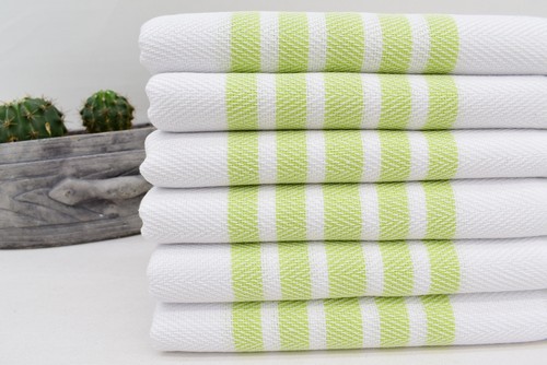 Hand Towel, 20x36 , Organic Towel, Chevron Striped Towel - 第 3/10 張圖片