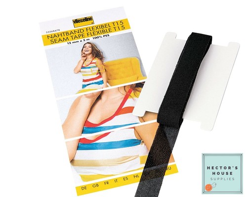 Fusible Flexible Seam Tape, Black or White, Vlieseline T15, 5 Metres, Iron on - Picture 4 of 5