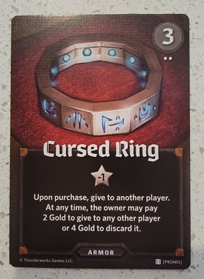 Roll Player - Board Game Promo Card - Cursed Ring. NEW