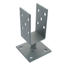 Fence Post Y Support 60mm Bolt Down Square Foot Base Holder Grip