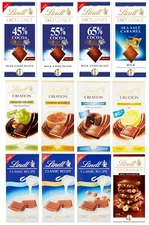Lindt Chocolate Bars Selection Creation, Excellence & Les Grandes Novelty Gift 