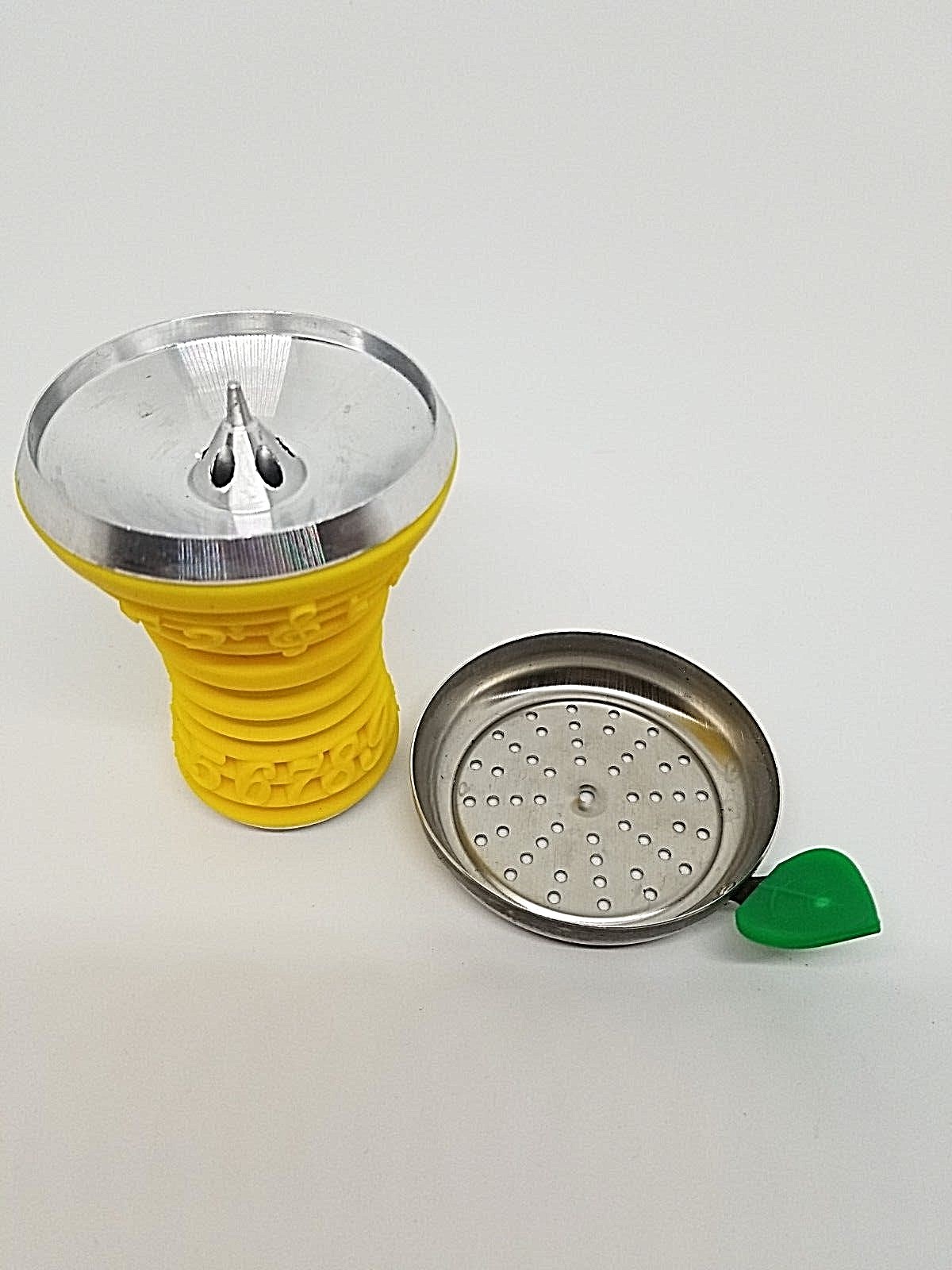 Silicone Covered Metal Charcoal Holder Apple Hookah Head Bowl Design w