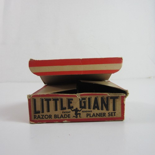 Little Giant Razor Blade Planer Set With Box Flat and Curved Vintage - Imagen 3 de 9