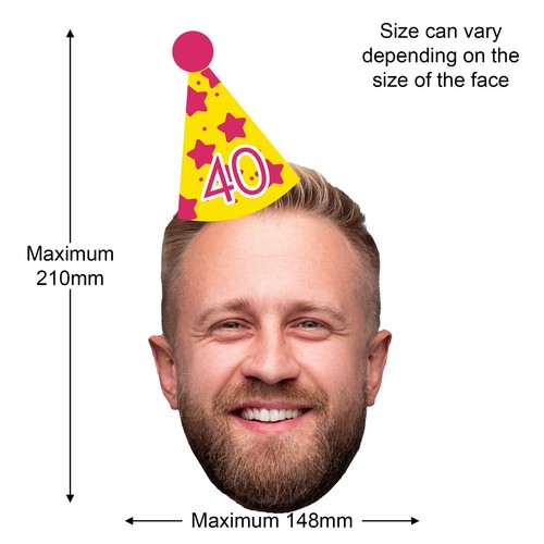 Personalised Face Bunting With Party Hat, Photo Banner CUTOUT Party Accessory - Picture 216 of 280