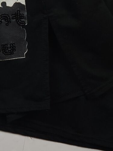 KKUU-TIST SHOP Women's Long T-Shirt Black Unique Graphic W Sequence Size Medium - Picture 7 of 12