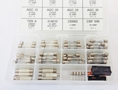 107 Glass AGC Buss Fuses Kit Assortment Mopar 3 7.5 10 15 20 25 30 Amps
