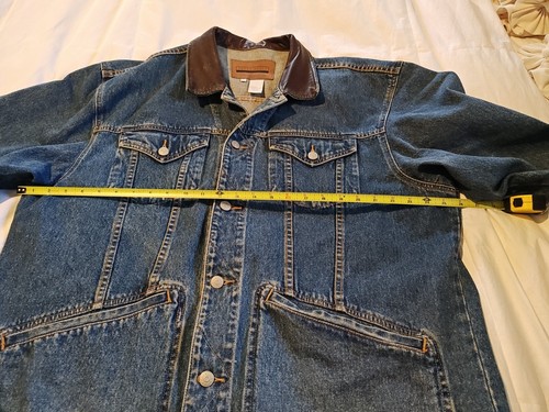 RARE VINTAGE Perry Ellis America Embroidered Denim Jacket Men's LG Nice! - Picture 7 of 11