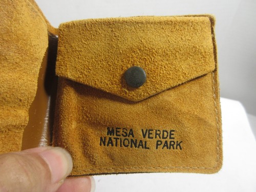 vintage Mesa Verde National Park Colorado souvenir leather wallet coin holder - Picture 5 of 9