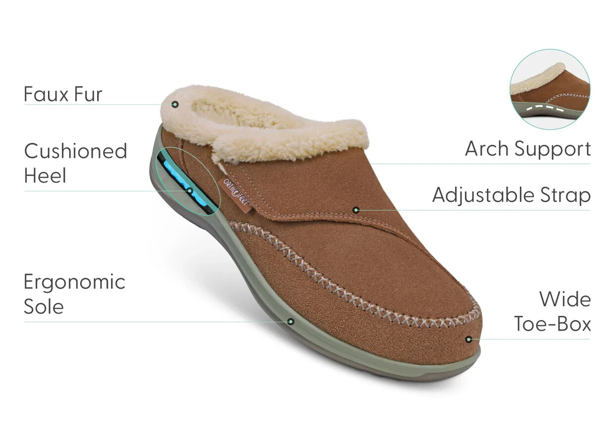 PANTOFOLA D’ORO Pantofole ortopediche SAS Charlotte nuove con scatola Camel 7 WW extra larghe