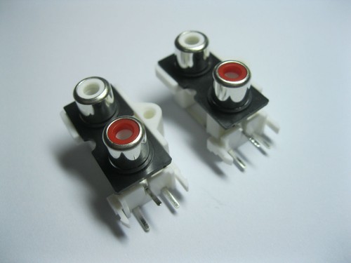 40 pcs AV2 Pin Jack 2 Color RCA Female Audio Video AV Socket Connector AV2-9 New - Picture 6 of 9