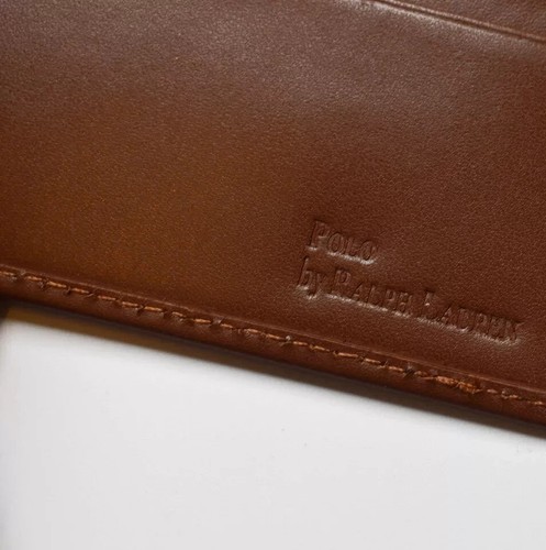Nuovo con scatola RALPH LAUREN Portafoglio passcase in pelle Bifold ID Marrone - Foto 4 di 8