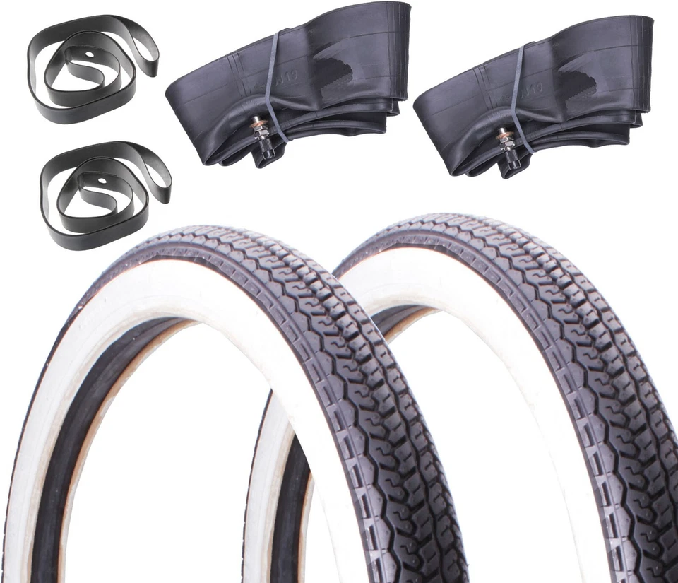 23 x 2,25 pared blanca neumáticos 19 x 2,25 19-2,25 manguera para Simson SR2 Zündapp NSU - Imagen 2 de 4