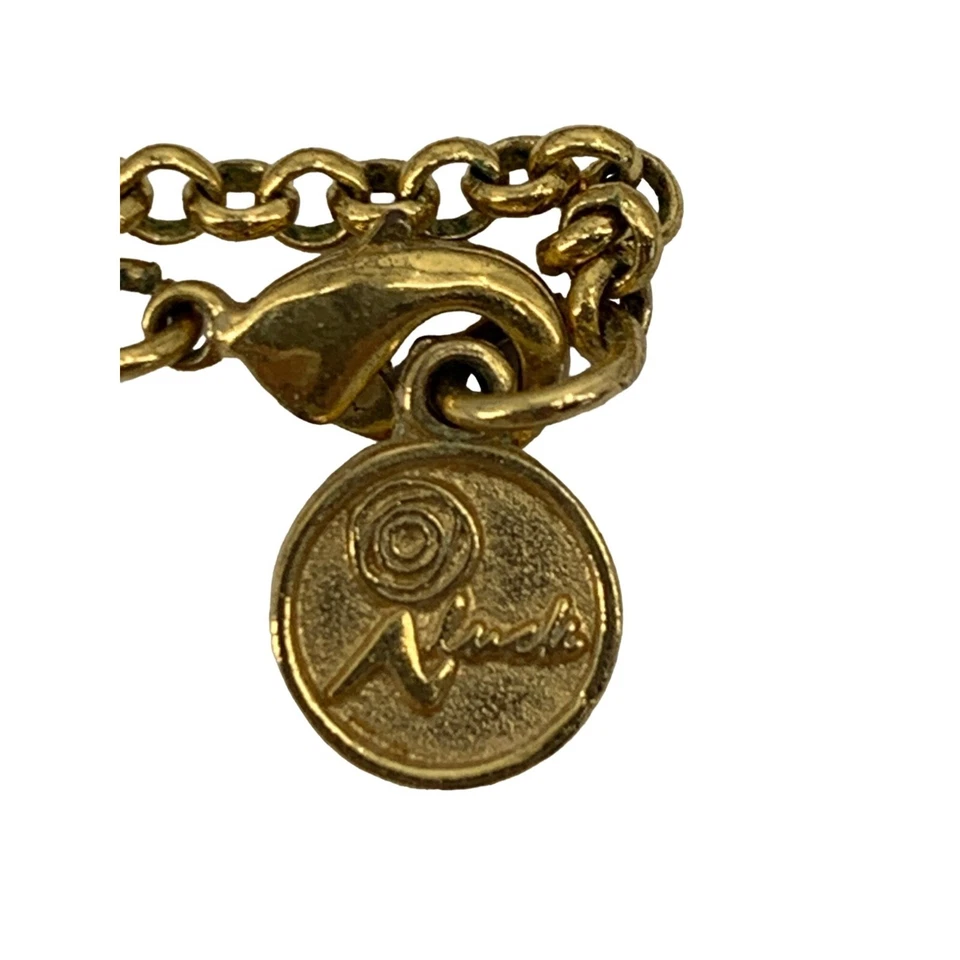 Collar 40" Dije Mal de Ojo Cuerno Dorado Herradura Suerte Protección 2694 Foto 4 de 4