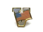 New ListingAmerican Flag V for Victory Pin Patriotic Vintage