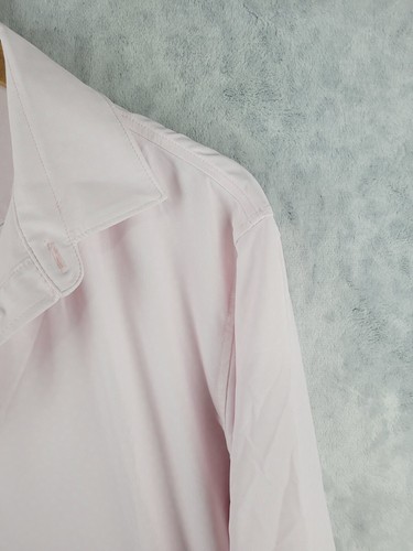Peter Millar Crown Crafted Polo shirt Men Sz L Pink Floral Snow Flakes Print - Picture 5 of 12