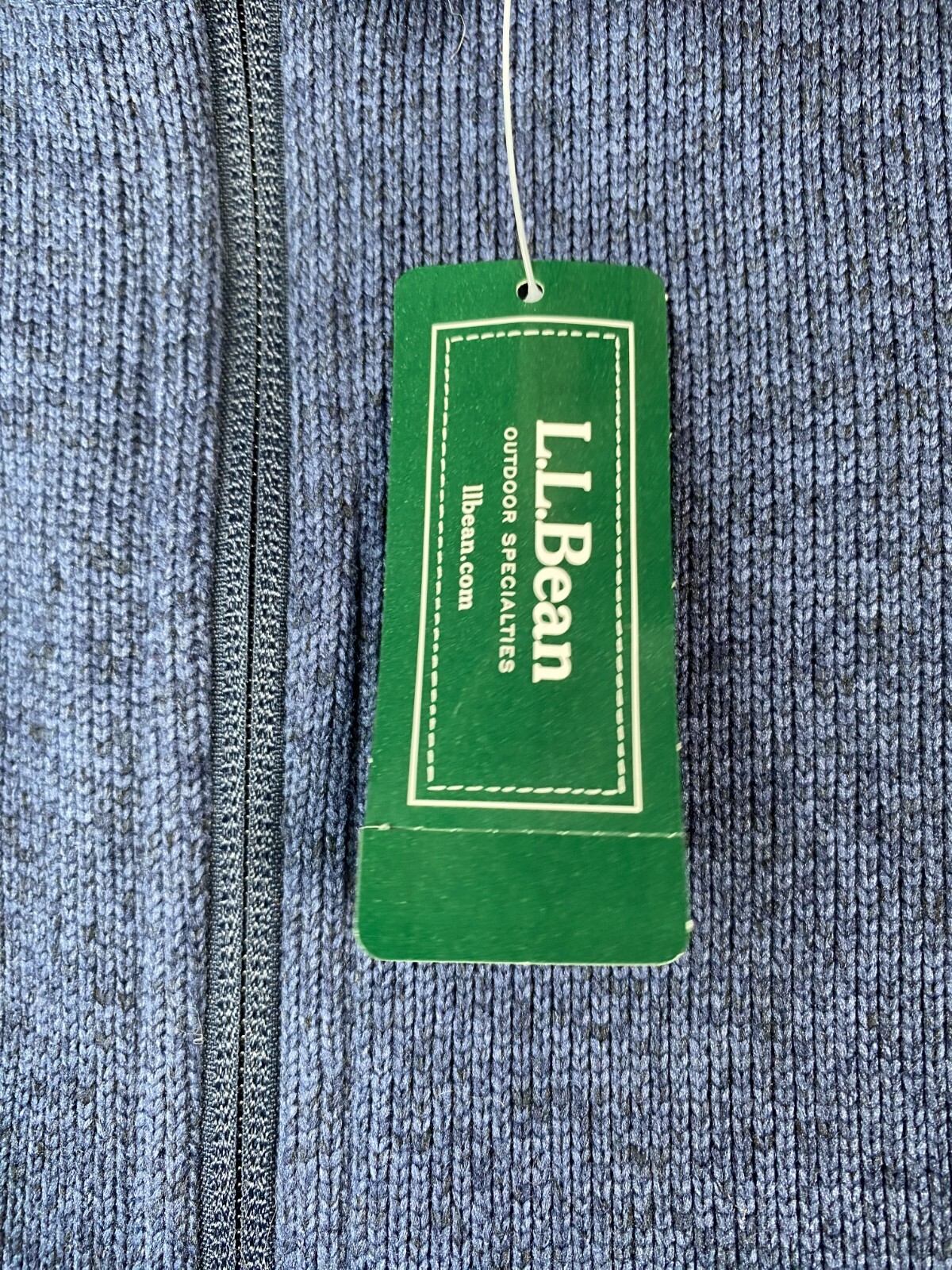 L.L. Bean Jacket Womens Medium Blue Fleece Full Zip Long Sleeve