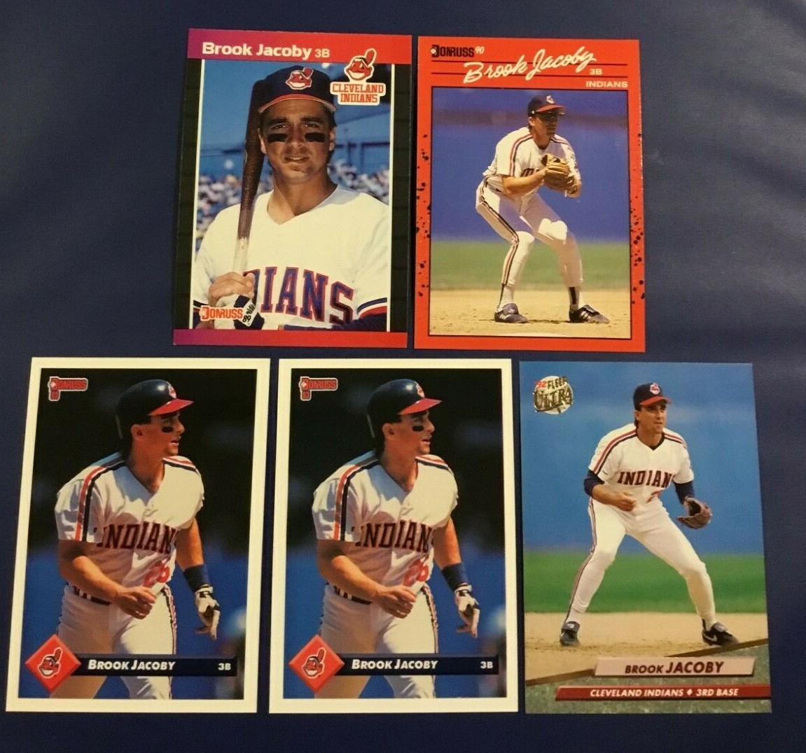 1989 1990 1993 Donruss #83 #114 #493 BROOK JACOBY Lot 5 Cleveland Indians