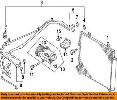 partir SURE LINEα OEM '13-'19 Nissan Sentra High Pressure AC Line - 1.8L