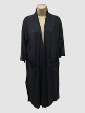  198 Eileen Fisher Women's Blue Open-Front Duster Cardigan Jacket Coat Size S