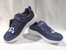 Skechers Bounder Girly Groove Navy Girl's Sneakers - Size 4 NWB 303528L/NVY