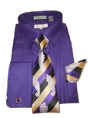 purple black tie dress