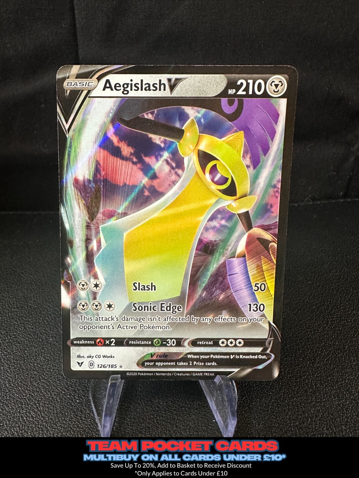 Aegislash V 126/185, Vivid Voltage, Pokemon, NM