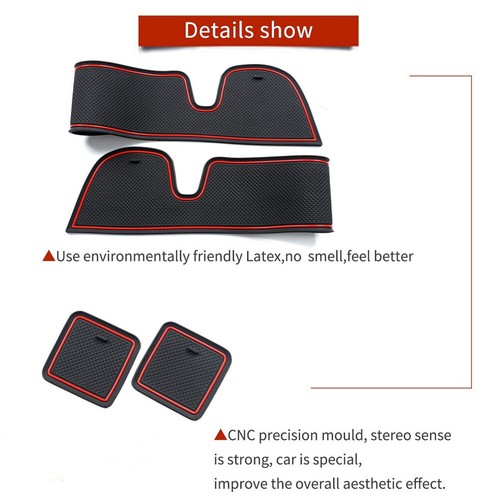 Door Slot Mats fits Mitsubishi Outlander 2022 2023 2024 Non-slip Cup Holders Pad - Picture 4 of 18
