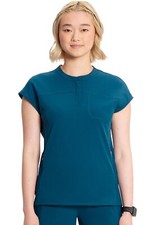 Infinity GNR8 Women's Scrubs Henley Top IN622A CAPS Caribbean Blue Free Ship