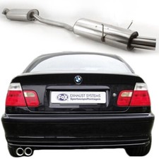 FOX Sportauspuff Komplettanlage ab Kat. BMW E46 316 318 2x76mm eingerollt