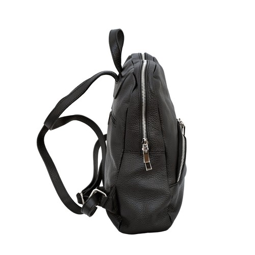 Women Soft Leather Backpack Rucksack Silver Zipper Closer with Multi-Pockets - Picture 29 of 49