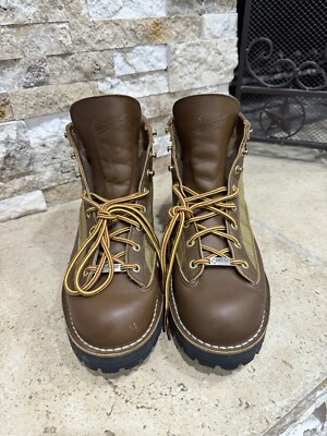 DANNER MEN\'S LIGHT KHAKI BROWN HIKING BOOTS 30440 MEN\'S SIZE 10 EE \