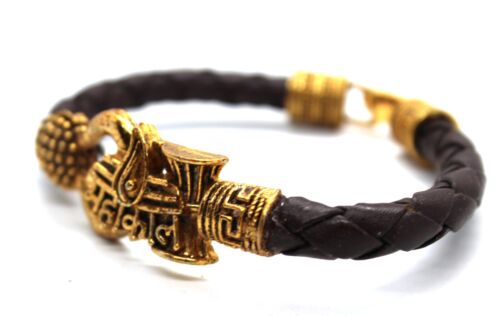Mahakal Bracelet Hindu TRISHUL DAMRU OM NAMAH SHIVA BRACELET WRIST BAND MALA - Picture 2 of 4