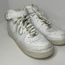 Nike Air Force 1 Mid '07 Mens Size 13 White Athletic Basketball Shoes Sneakers